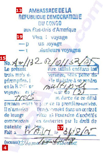 コンゴ民主共和国のビザ